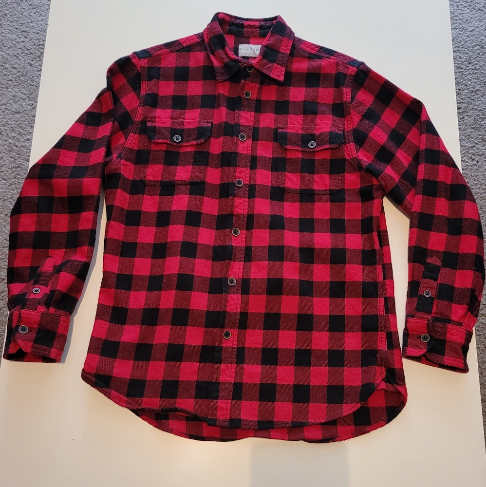 Jachs Men's Red and Black Flannel